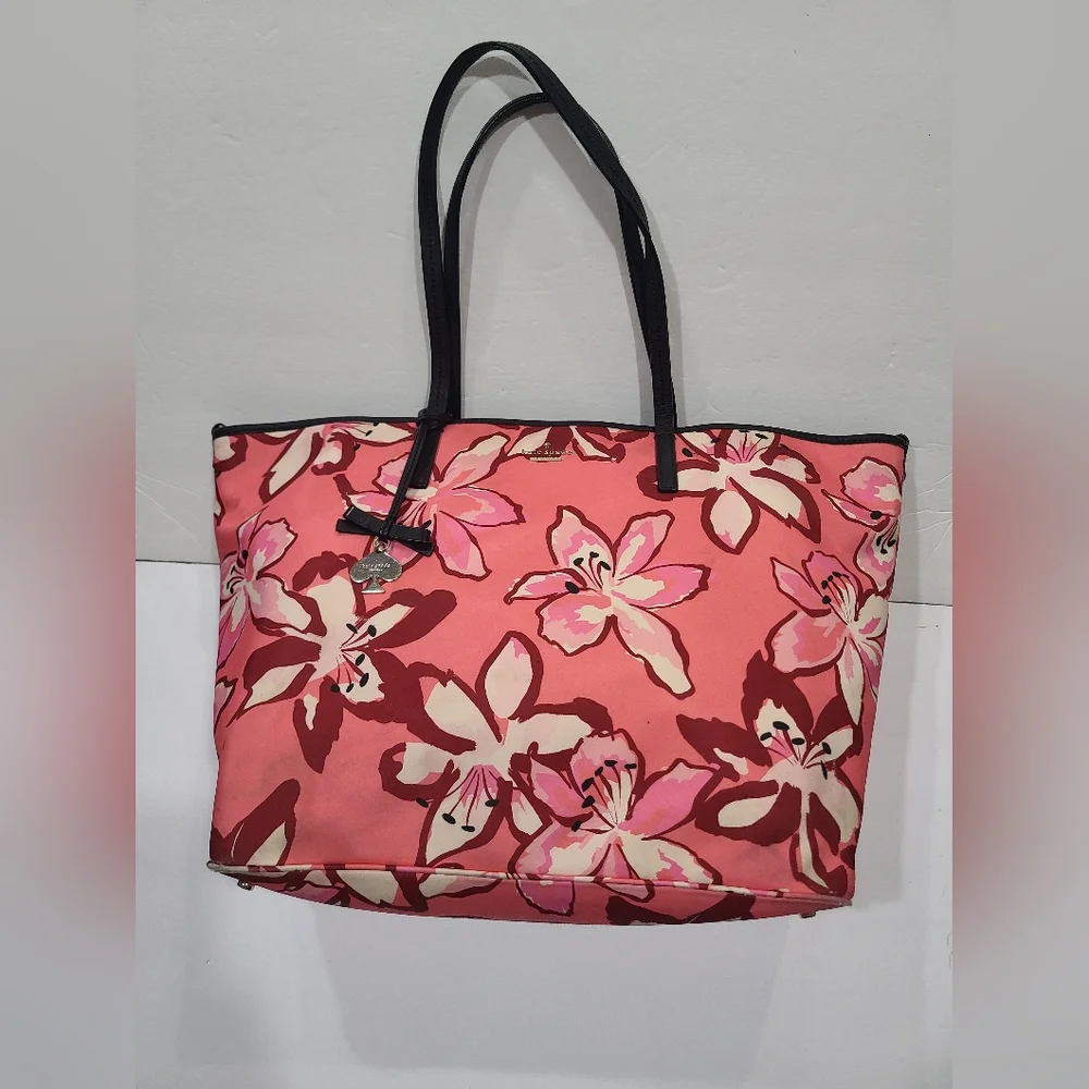 Kate Spade Floral Pink Diaper Tote Bag 19×13×7 in.